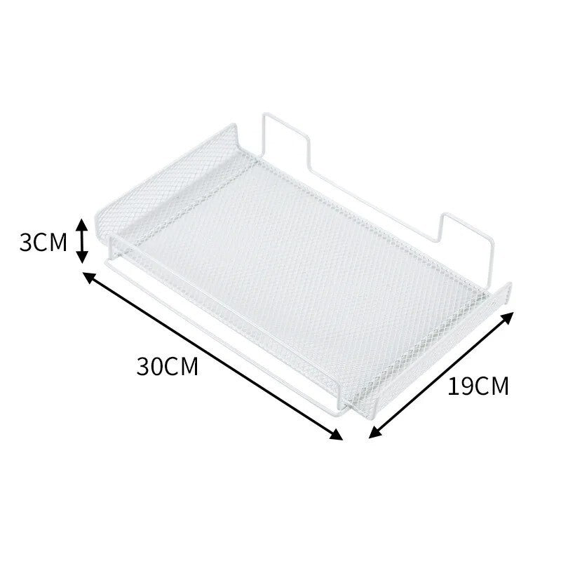 Under Desk Cable Management Tray No Drill, Metal Mesh Cable Management