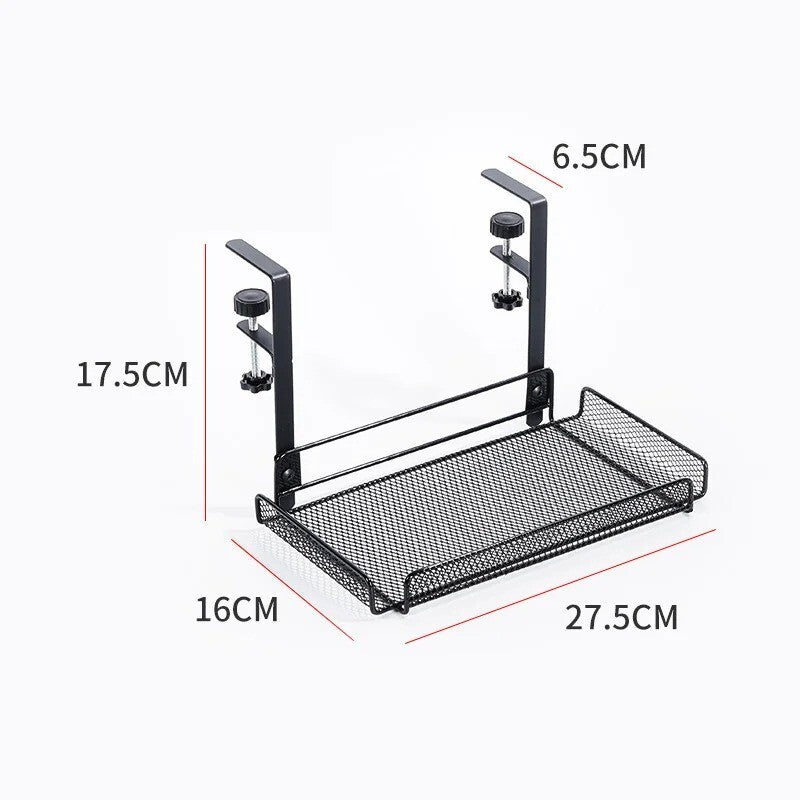 Under Desk Cable Management Tray No Drill, Metal Mesh Cable Management