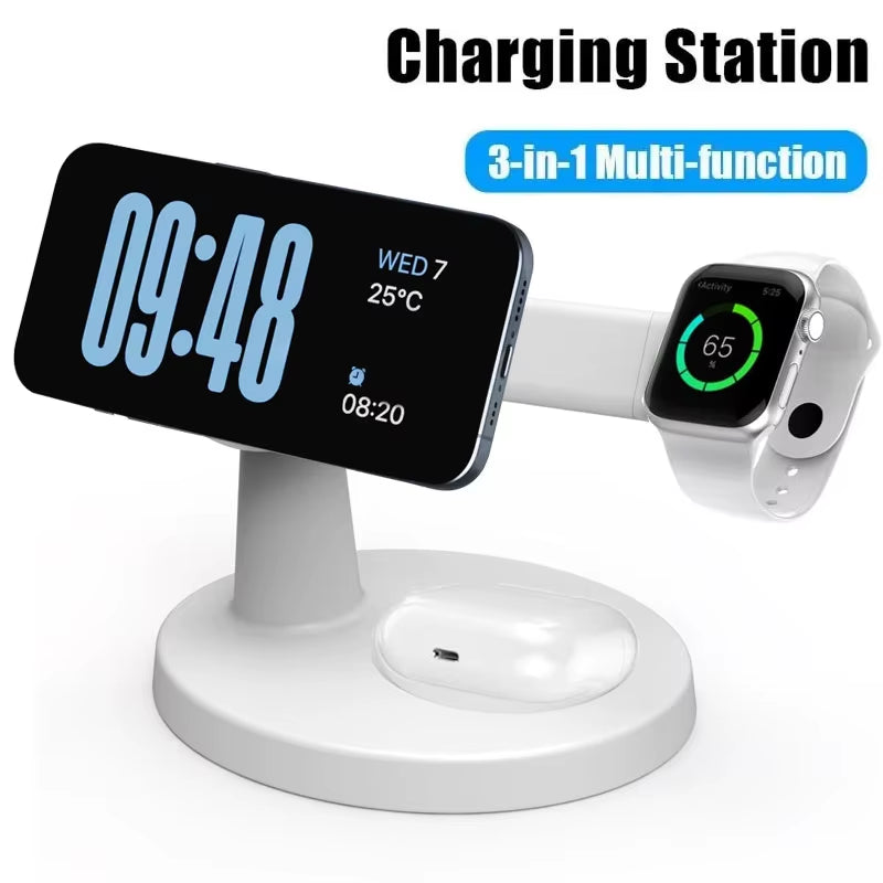 Desklyn ChargeHub — 3-in-1 MagSafe Wireless Station