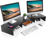 Desklyn DualRiser — 3-Shelf Adjustable Wood Monitor Stand - image 1