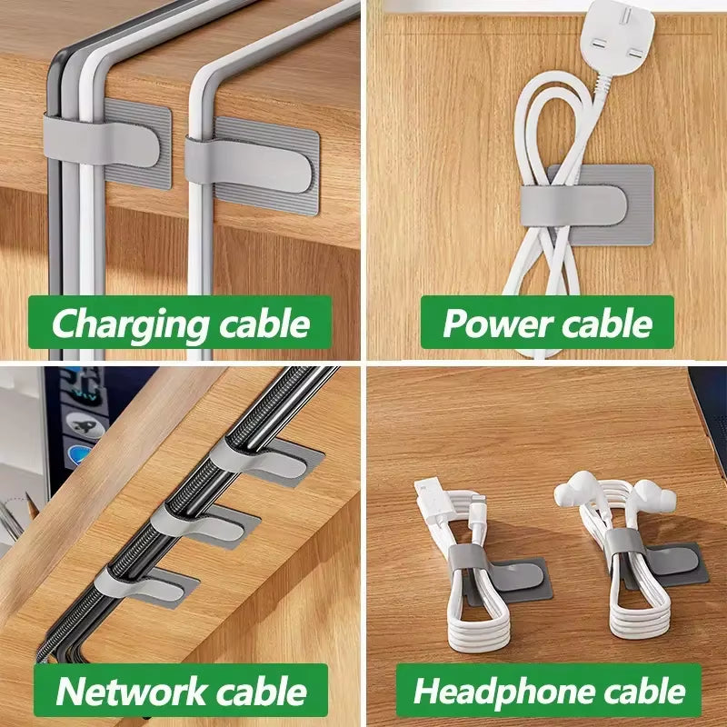 Desklyn CableFlex — Reusable Cord Management Straps (15-Pack)