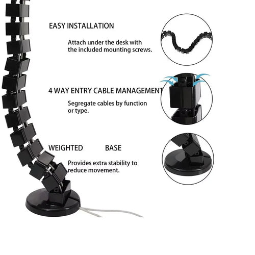 Desklyn CableTray — Under-Desk Wire Management Organizer